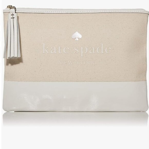 kate spade Handbags - kate spade new york – ash street logo large tassel clutch NATURAL / One Size